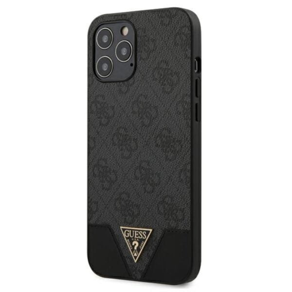 Guess 4G Triangle kolekcija – iPhone 12 Pro Max dėklas (pilkas)