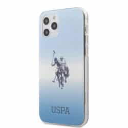 JAV „Polo Assn Dh“ ir logotipo gradientas – „dėklas iPhone 12“ / „iPhone 12 Pro“ (mėlynas)