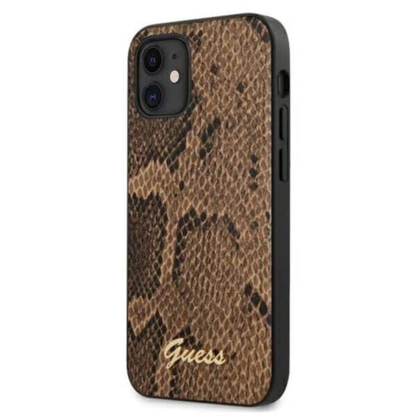 Guess Python Collection – iPhone 12 mini dėklas (rudas)