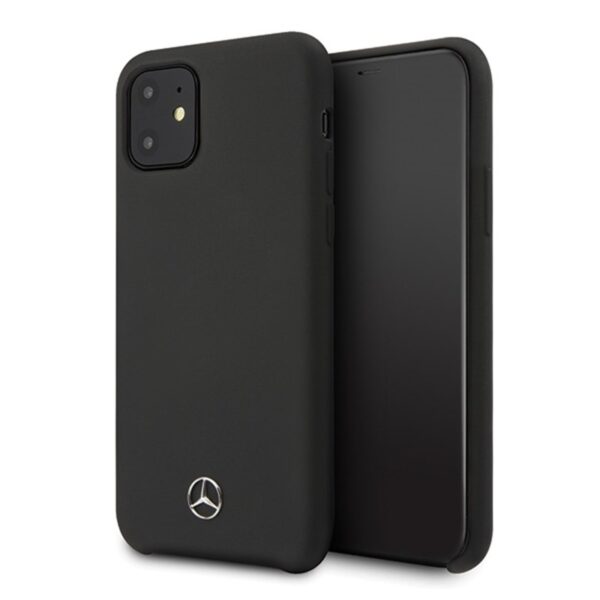 „Mercedes“ skystas silicis – dėklas, skirtas „iPhone 11“ (juodas)