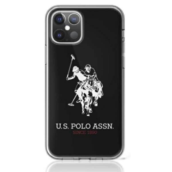 JAV „Polo Assn Big Dh“ logotipas – „dėklas iPhone 12“ / „iPhone 12 Pro“ (juodas)
