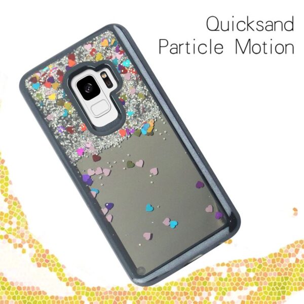 Zizo Liquid Glitter Star dėklas, skirtas Samsung Galaxy S9 (juodas)