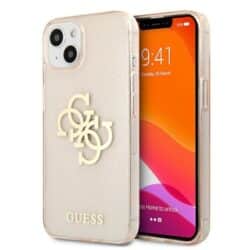 Guess Glitter 4G Big Logo – dėklas, skirtas iPhone 13 (auksinis)