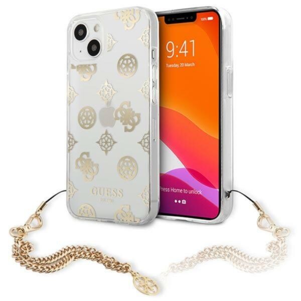 4C478865-3754-EC11-91AD-2CEA7FB072AA.jpg Guess Peony Chain Handle – dėklas, skirtas iPhone 13 (auksinis)