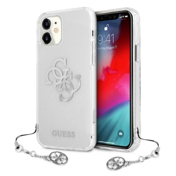 Guess 4G Big Logo Charm – dėklas, skirtas iPhone 11 (sidabras)