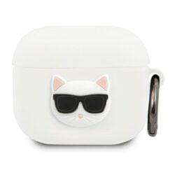 Karl Lagerfeld Choupette 3D – Apple Airpods 3 dėklas (baltas)