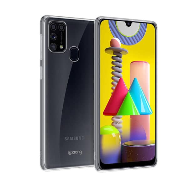 Crong Crystal Slim Cover – apsauginis dėklas, skirtas Samsung Galaxy M31 (skaidrus)
