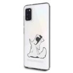 Karl Lagerfeld Choupette linksmi akiniai nuo saulės – dėklas, skirtas Samsung Galaxy A41 (skaidrus)