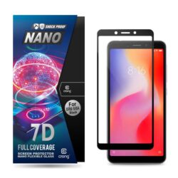 Crong 7D nano lankstus stiklas – pilnai dengianti hibridinė ekrano apsauga 9H Xiaomi Redmi 6 / 6A
