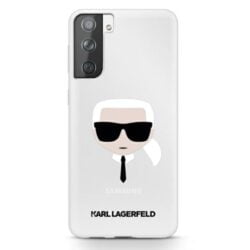 Karl Lagerfeld Head – dėklas, skirtas Samsung Galaxy S21 (skaidrus)