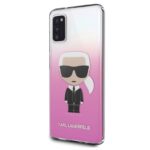 Karl Lagerfeld Iconic Karl Gradient Dėklas, skirtas Samsung Galaxy A41 (rožinis)