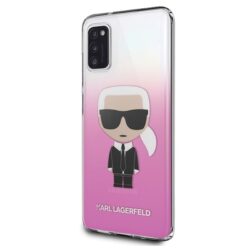 Karl Lagerfeld Iconic Karl Gradient Dėklas, skirtas Samsung Galaxy A41 (rožinis)