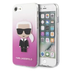 Karl Lagerfeld Iconic Karl Gradient – dėklas iPhone SE 2020 / 8 / 7 (rožinis)