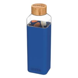 Quokka Storm - stiklinė, suapvalinta gertuvė su silikoniniu dangteliu 700ml (Inner Abstract Garden)