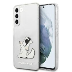 Karl Lagerfeld Choupette Fun – dėklas, skirtas Samsung Galaxy S22 (skaidrus)