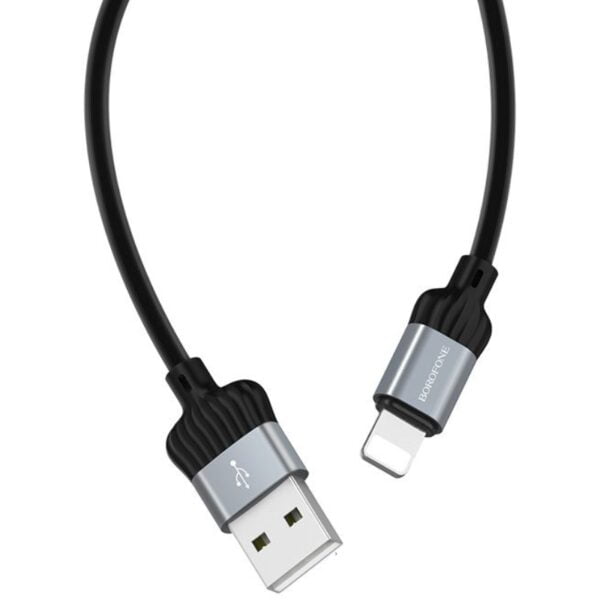 „Borofone Diginity“ – USB ir „Lightning“ jungties laidas 1 m (juodas)