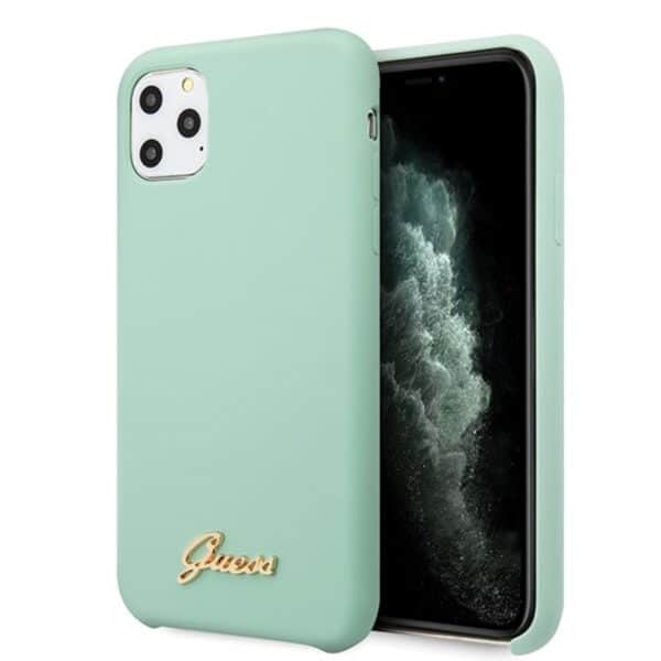 Guess Silicone Vintage – dėklas, skirtas iPhone 11 Pro Max (zielony)