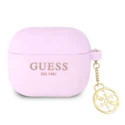 „Guess 4G Charms“ silikoninis dėklas – „AirPods 3“ dėklas (violetinė)