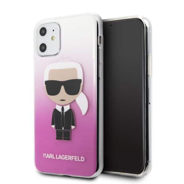 Karl Lagerfeld Ikoninis Karl dėklas, skirtas iPhone 11 (rožinis)