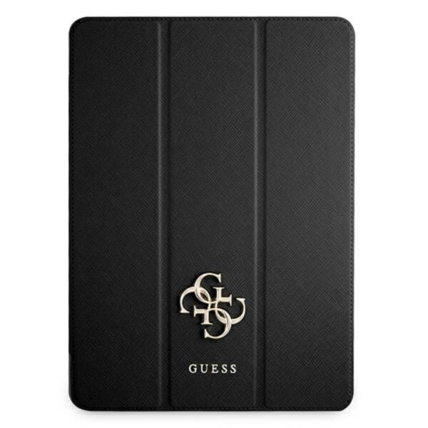 Guess Saffiano 4G Big Metal Logo – dėklas, skirtas iPad Pro 12,9" 2021 (juodas)