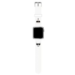 „Karl Lagerfeld“ silikoninės „Karl & Choupette“ Head – „Apple Watch“ laikrodžio dirželis, 38/40/41 mm (baltas