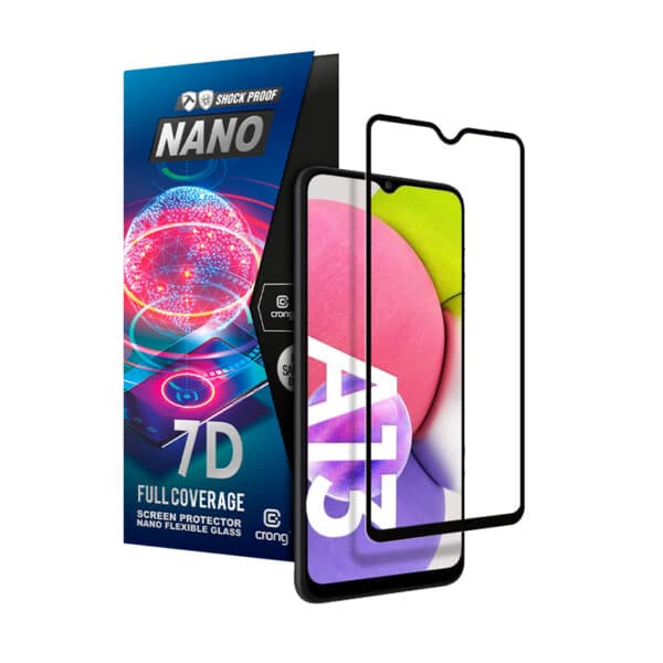 Crong 7D nano lankstus stiklas – pilnai dengianti hibridinė ekrano apsauga 9H Samsung Galaxy A13 5G
