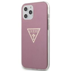 Guess Metallic Triange – iPhone 12 Pro Max dėklas (rožinis)