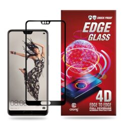 Crong Edge Glass – visiškai klijuojamas nuo krašto iki krašto 9H stiklo ekrano apsauga, skirta Huawei P20