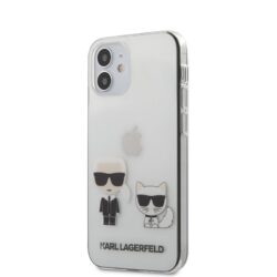 Karl Lagerfeld Ikonik + Choupette – „iPhone 12“ mini dėklas (skaidrus)