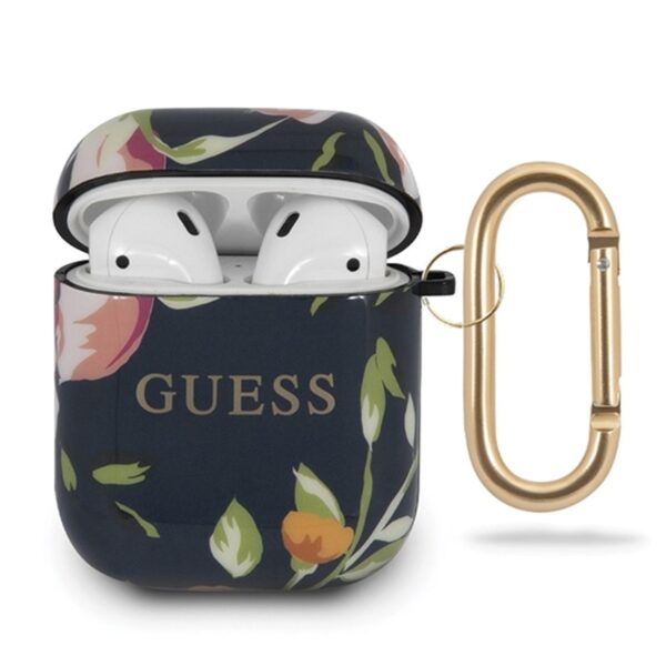 Guess Flower Collection N3 – Airpods dėklas (mėlynas)