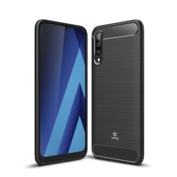 Crong Soft Armor Cover – apsauginis dėklas, skirtas Samsung Galaxy A30s / A50 / A50s (juodas)