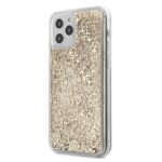 Guess 4G Liquid Glitter – dėklas iPhone 12 Pro Max (auksinis)