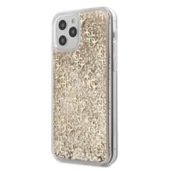 Guess 4G Liquid Glitter – dėklas iPhone 12 Pro Max (auksinis)