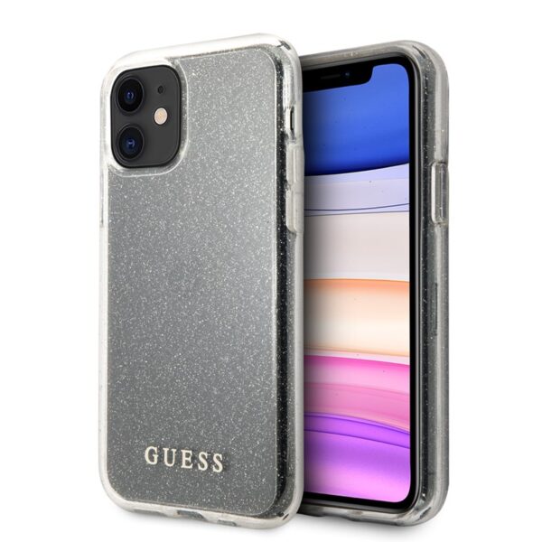 Guess Glitter Case iPhone 11 (sidabrinis)