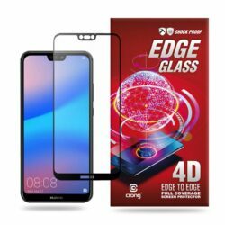 Crong Edge Glass – visiškai klijuojamas nuo krašto iki krašto 9H stiklo ekrano apsauga, skirta Huawei P20 Lite