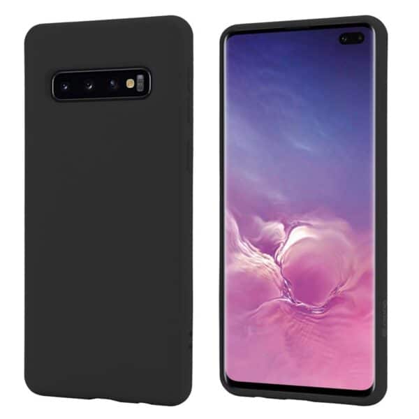 Crong Color Cover – lankstus dėklas, skirtas Samsung Galaxy S10+ (juodas)