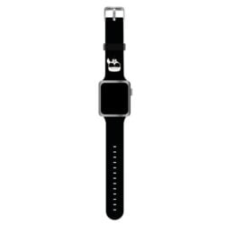 Karl Lagerfeld silikoninė Karl Head – laikrodžio dirželis, skirtas Apple Watch 38/40/41 mm (juodas)