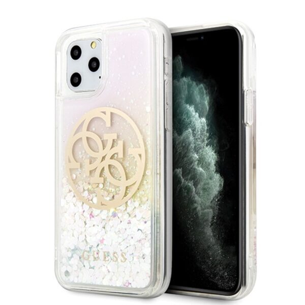 Guess Gradient Liquid Glitter Circle Logo – dėklas, skirtas iPhone 11 Pro