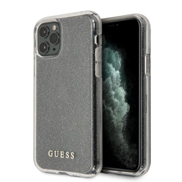 Guess Glitter Case iPhone 11 Pro Max (sidabrinis)