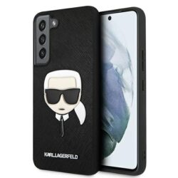 Karl Lagerfeld Saffiano Ikonik Karl's Head – dėklas, skirtas Samsung Galaxy S22 (juodas)