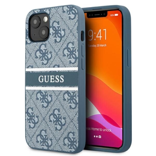 83EC5A11-3754-EC11-91AD-2CEA7FB072AA.jpg Guess 4G Printed Stripe – dėklas, skirtas iPhone 13 Mini (mėlynas)