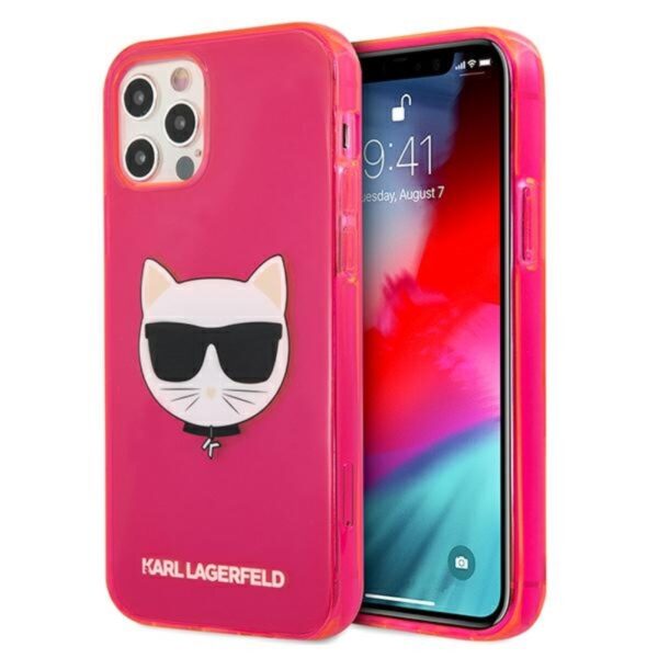 Karl Lagerfeld Choupette Head – dėklas, skirtas iPhone 12 Pro Max (Fluo Pink)