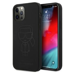 Karl Lagerfeld Silicone Ikonik Outline – dėklas, skirtas iPhone 12 / iPhone 12 Pro (juodas)