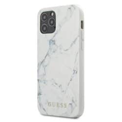 Guess Marble – iPhone 12 Pro Max dėklas (baltas)