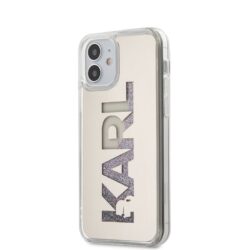 Karl Lagerfeld logotipas Karl Liquid Glitter Multi Mirror – iPhone 12 Mini Dėklas (sidabras)
