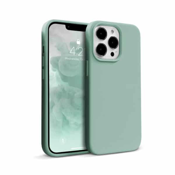 Crong Color Cover Skystas silikoninis dėklas, skirtas iPhone 13 Pro (mėtinė žalia)