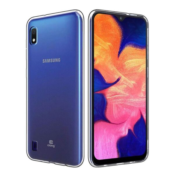 Crong Crystal Slim Cover – apsauginis dėklas, skirtas Samsung Galaxy A10 (skaidrus)
