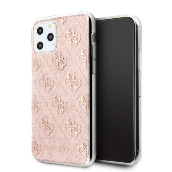 Guess 4G Glitter – dėklas, skirtas iPhone 11 Pro (rožinis)