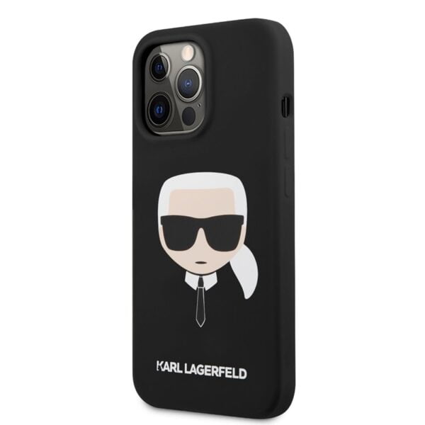 Karl Lagerfeld Silicone Ikonik Karl`s Head – dėklas, skirtas iPhone 13 Pro Max (juodas)