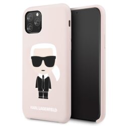 Karl Lagerfeld Fullbody Silicone Iconic – iPhone 11 Pro dėklas (rožinis)